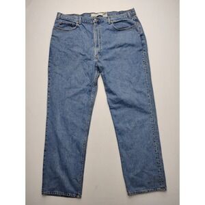 Vintage 90s Gap Jeans Mens 44x33 Relaxed Fit Light Wash Distressed Y2K Mexico